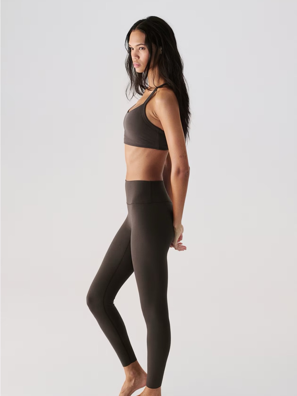 H&M Move - Dark Brown High-Waist Leggings